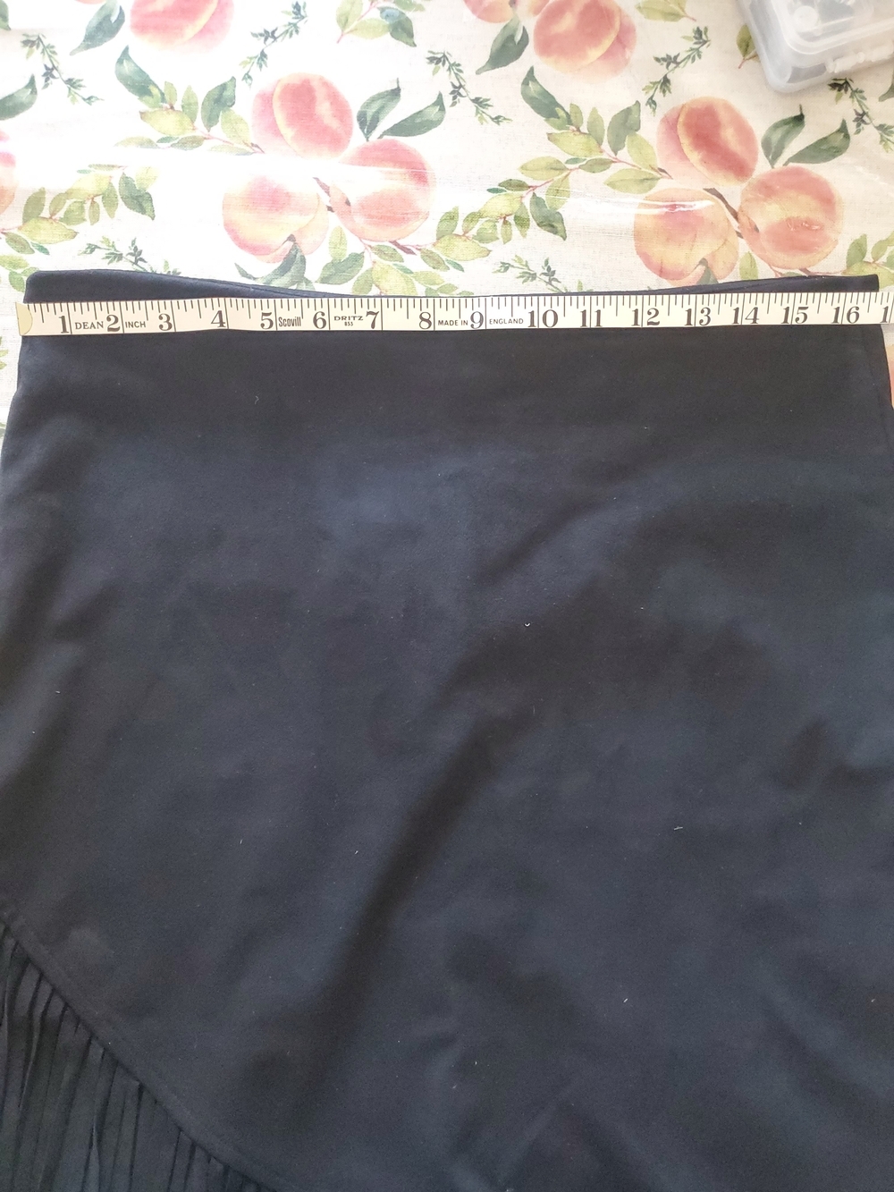 Bisou Bisou Black Asymmetric Fringe Skirt - Picture 3 of 6